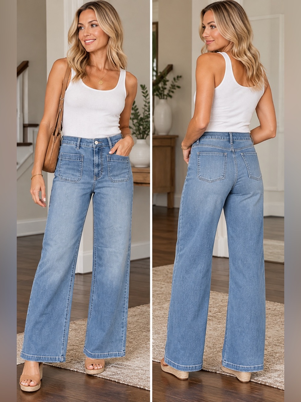 Gloria Vanderbilt Light Blue Boot Cut & Flare Jeans